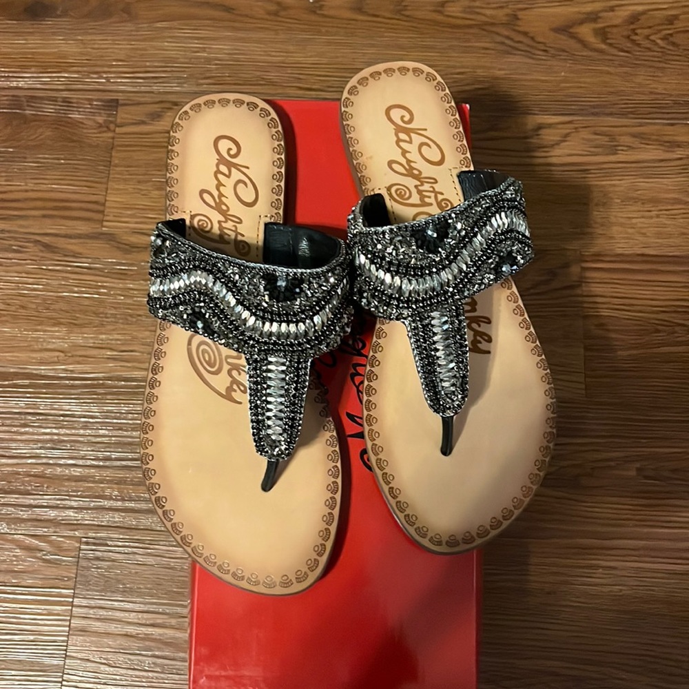 Naughty Monkey Lizabeth black sandal